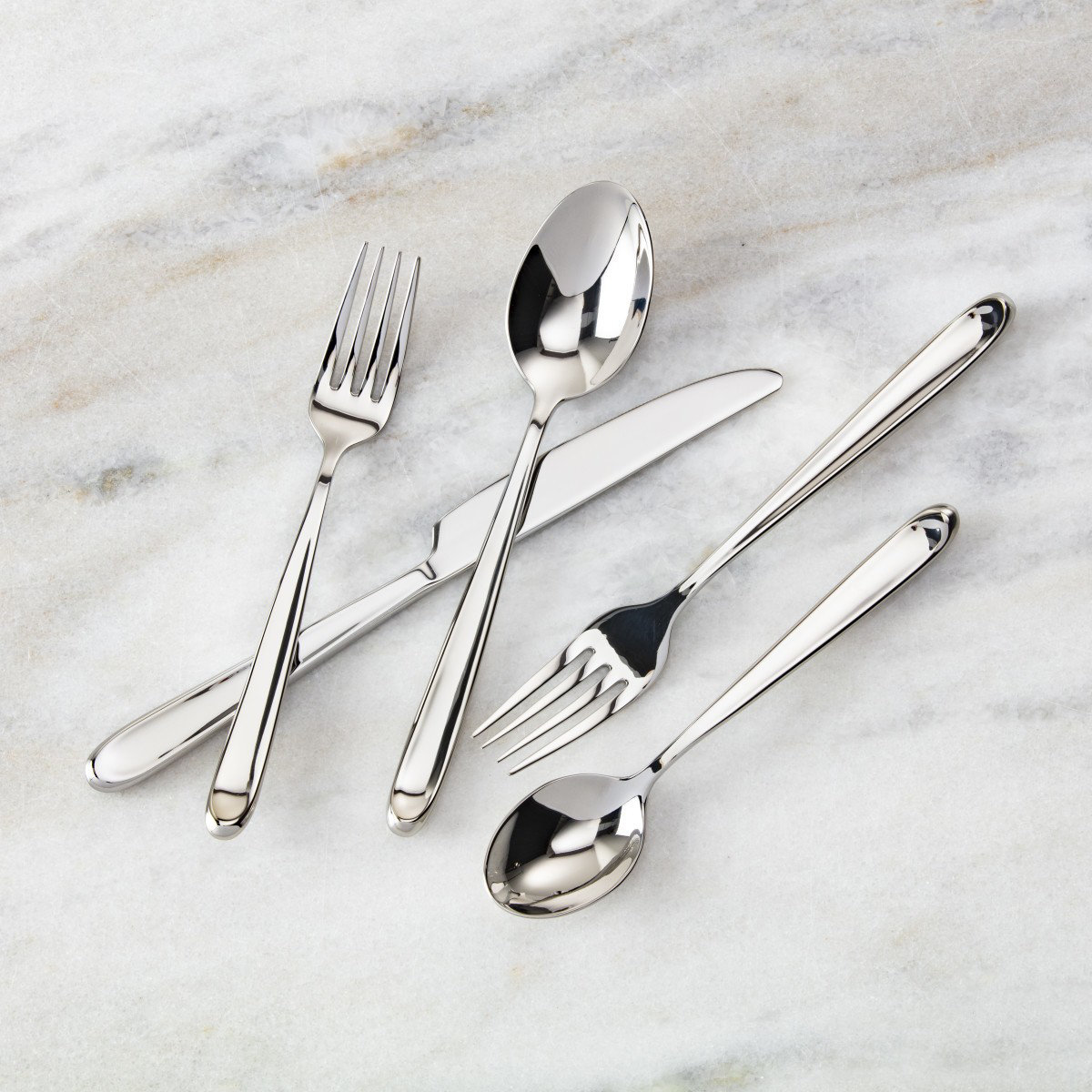 Fortessa Scoop 18/10 Stainless Steel 20 Piece Flatware Set (Service for ...