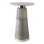 Table d'appoint en verre et marbre avec base fuselée-1360173188