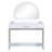39" Makeup Vanity Table With Mirror Touch Screen Lighted Mirror