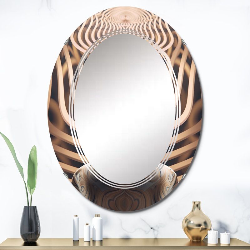 Moyenne - Miroir mural moderne ovale, 36 po x 24 po