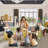Geometric Comfort 14" Wide Upholstered Plush Ottoman Round Pouf Stools Footrest Hand-Holding Fun Seating Cushion Compression-274818037