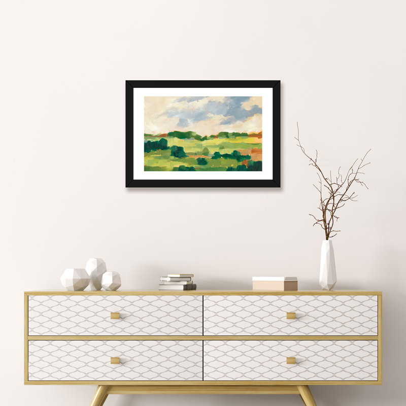 «Scattered Trees I» par Ethan Harper - reproduction, Papier noir, H 16 po x l 24 po x P 1 po