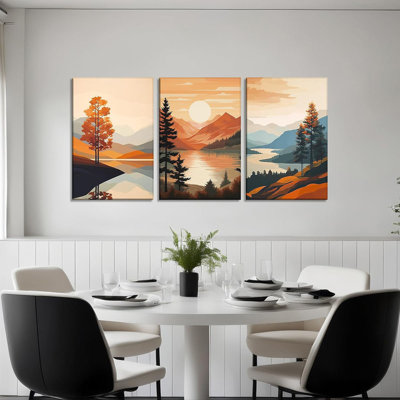 3 Piece Wrapped Canvas Wall Art
