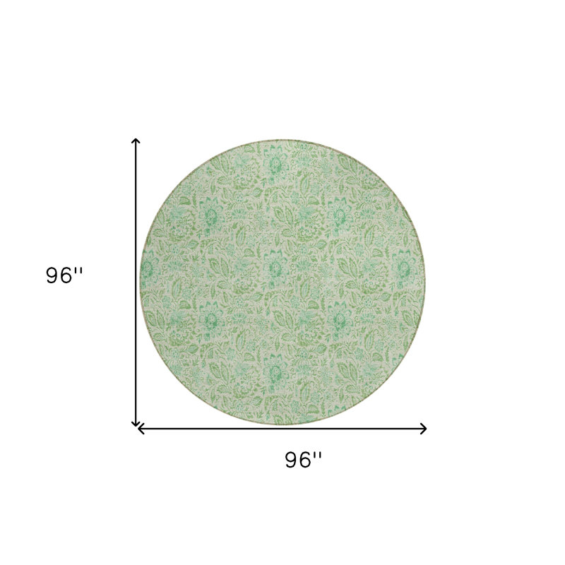 Tapis rond 8 po Sage And Artichoke