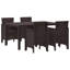 5 Piece Garden Dining Set Poly Rattan-1483614827