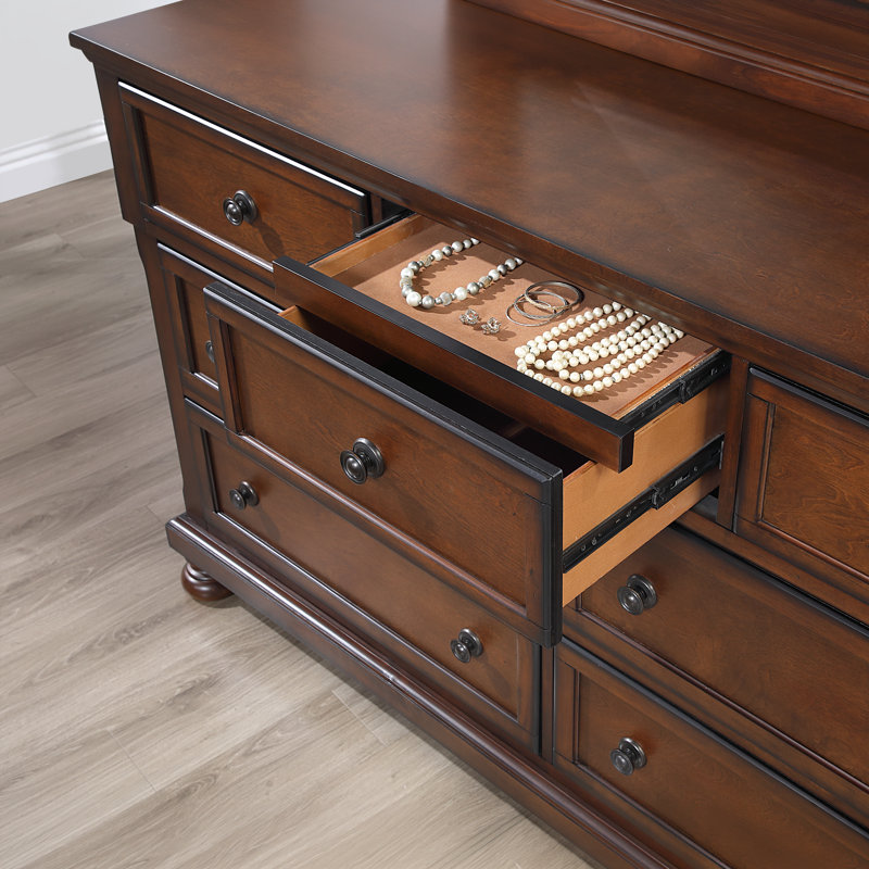 Ensemble de chambre avec lit en bois 6 pièces Eedie, Grand