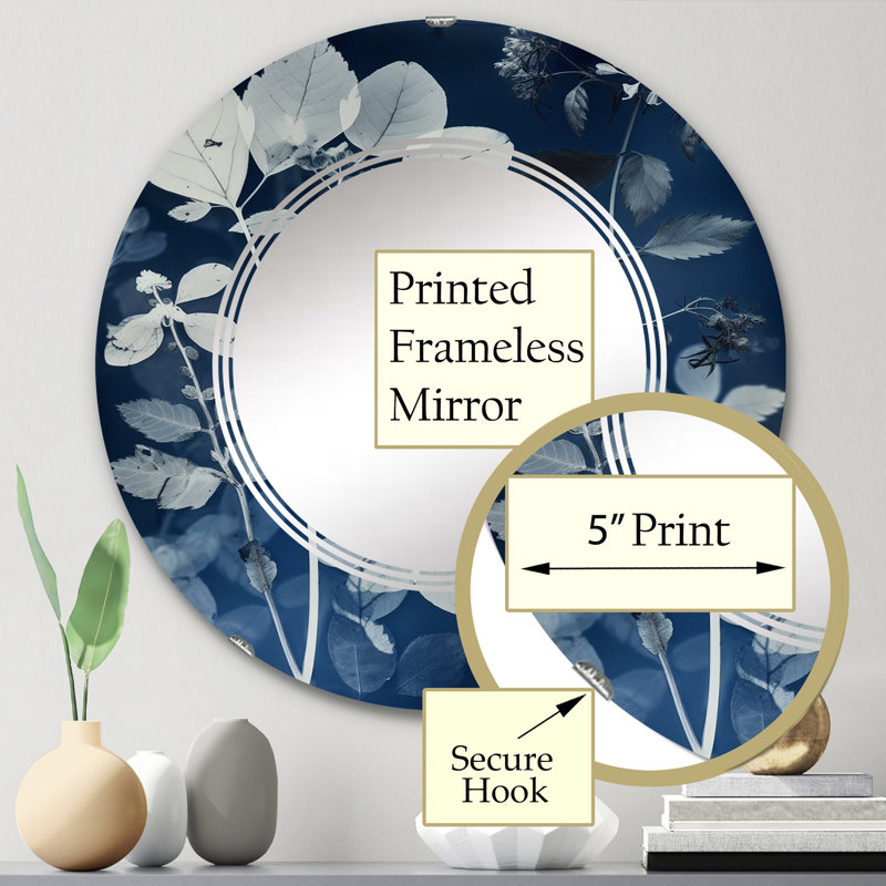 Canterson - Miroir mural moderne rond, 24 po x 24 po