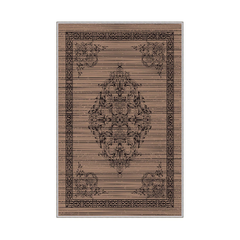 Premium Woven Area Rug, 5.9 x 9.2 Feet | 100% Polyester, 650 g/m² | Antibacterial, Non-Slip PVC Dot Underside, 0.3 in Pile Height | Machine Washable, 3D Digital Printing | Perfect for Living Room & Bedroom Decor