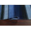 Tapis bleu / gris en laine noué à la main de conception unique 6 pi 8 po x 9 pi 9 po New Age