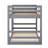 Gray Twin Over Bunk Bed With , Solid Pine Legs, Full - Length Guardrail For Security, Space Saving Small Bedrooms, Slat Kit Included Frame Stability, , Functional In Limited Spaces, Fits Mattresses
