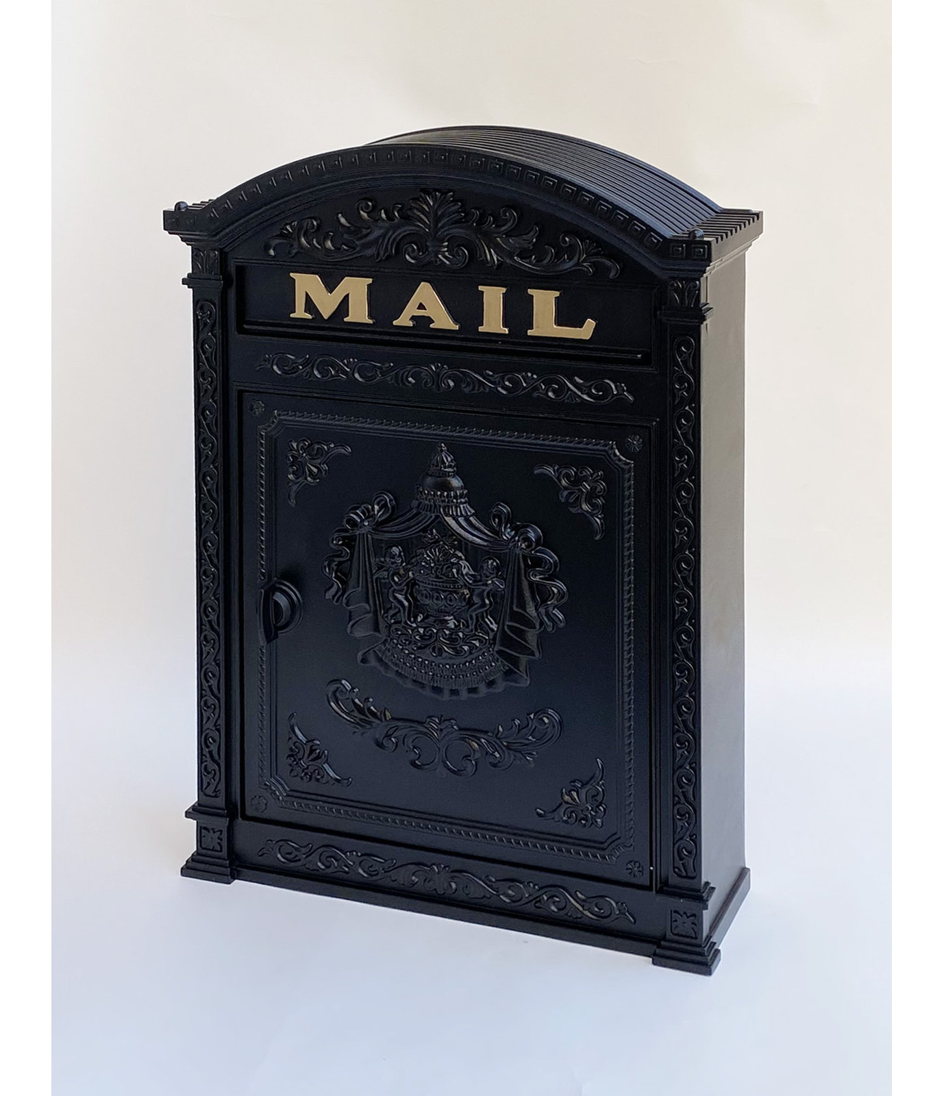 Aluminum Wall Mounted Mailbox, Black