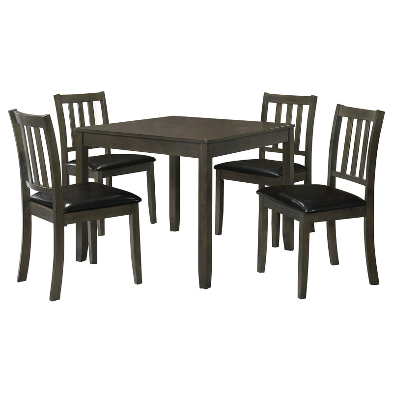 Ensemble de salle à manger 5 pièces, Brun miel, Brun miel