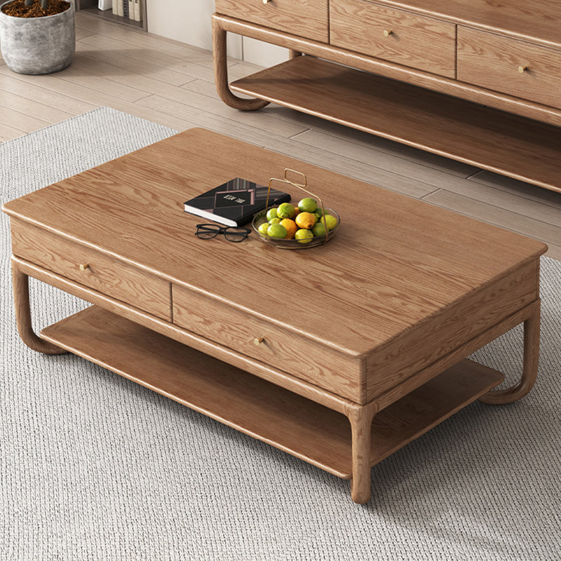 Table basse en bois de frêne massif