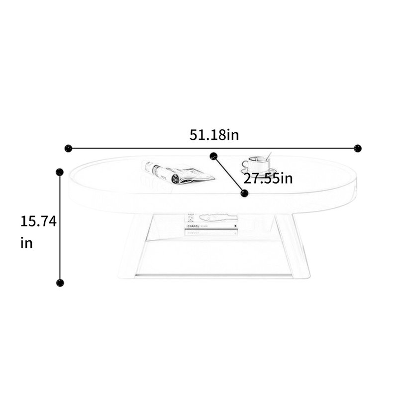 Table basse crémeuse avec rangement chic