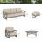 Marindo 5 Person Aluminum Patio Conversation Set With Round Coffee Table, Ottomans And Sunbrella® Cushions