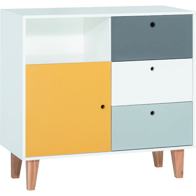 Aleana Solid Wood 103.5cm W 3 - Drawer Chest of Drawers