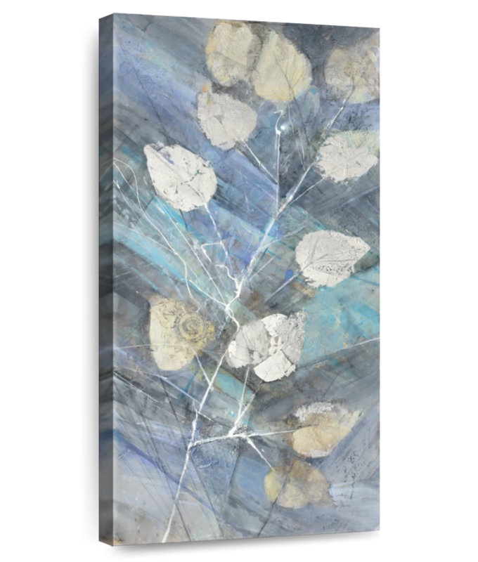 Silver Leaves II, 36" H x 18" W