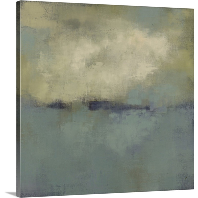 « green brume », peinture sur toile, H 12 po x l 12 po x P 1,25 po, Toile tendue