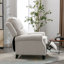 34.5" Classic Fabric Upholstered Push Back Recliner With Wooden Legs (Set Of 3 )-110985607