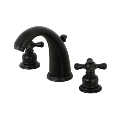 Kingston Brass Victorian Two-Handle 3-Hole Deck Mount Widespread Bathroom Faucet with Retail Pop-Up Drain