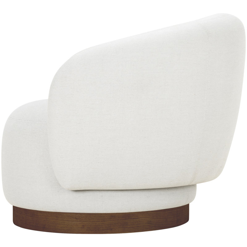 Fauteuil pivotant Elliott, Bois brun foncé