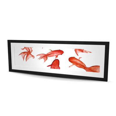 Red Fishes - Framed Matted Print for Home Decor | Wall Art