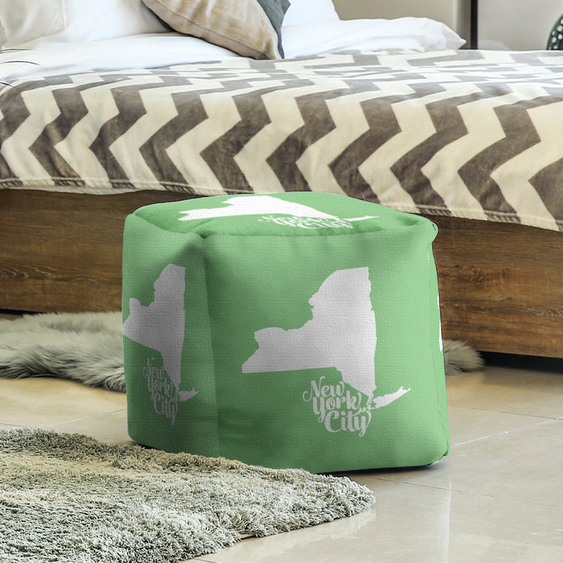Repose-pieds cubique New York City, Vert