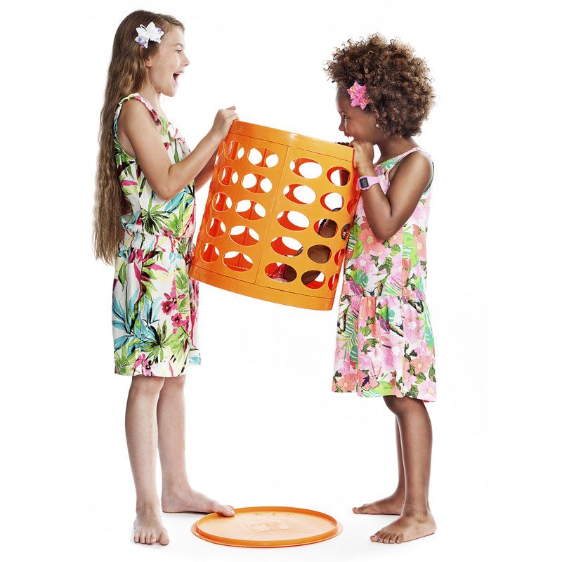  Repose-pieds rond avec rangement 16 po, Orange