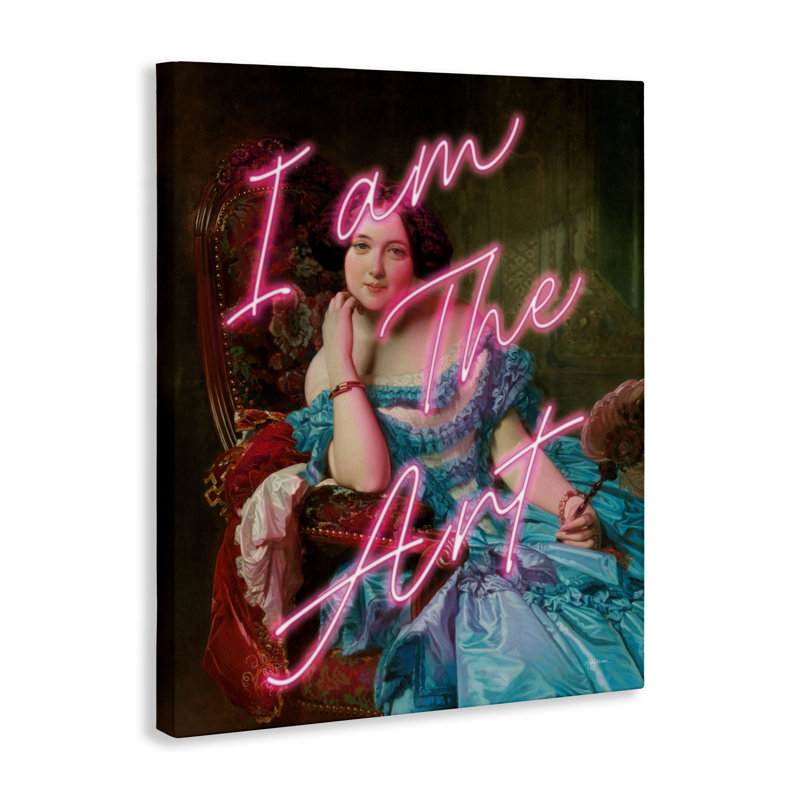 «I Am The Art», toile par Mary Urban, H 20 po x l 16 po