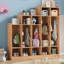 Casier à 5 sections, 9 casiers et crochets, rangement en bois-1100322675