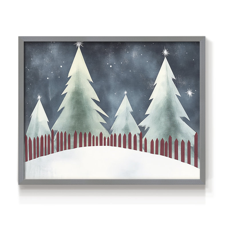 Chirstmas Art-DVII - Reproduction encadrée - Restickable, H 16 po x l 20 po, Gris