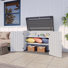 Remise de rangement verticale 35 pieds cubes imperméable avec tablettes et plancher