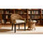 Chaise d'appoint rembourrée en rotin naturel
