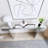 Full-Length Mirror Console Table With Fluted Tempered Glass, Entryway Mirrored Sofa Table