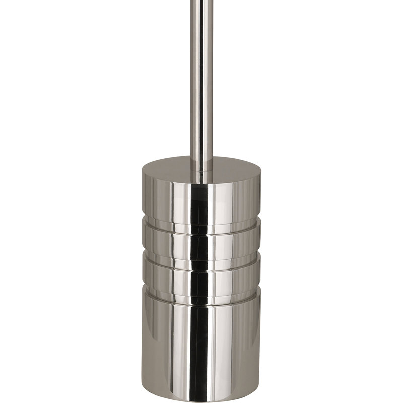 Campbell Task Floor Lamp, Oyster, Polished Nickel