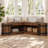 47.24" Corner Solid Wood Shoe Storage Bench, L-Shaped Shoe Organizer for Entryway