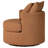 Quinn Burnt Orange Upholstered Swivel Accent Chair-1758902703