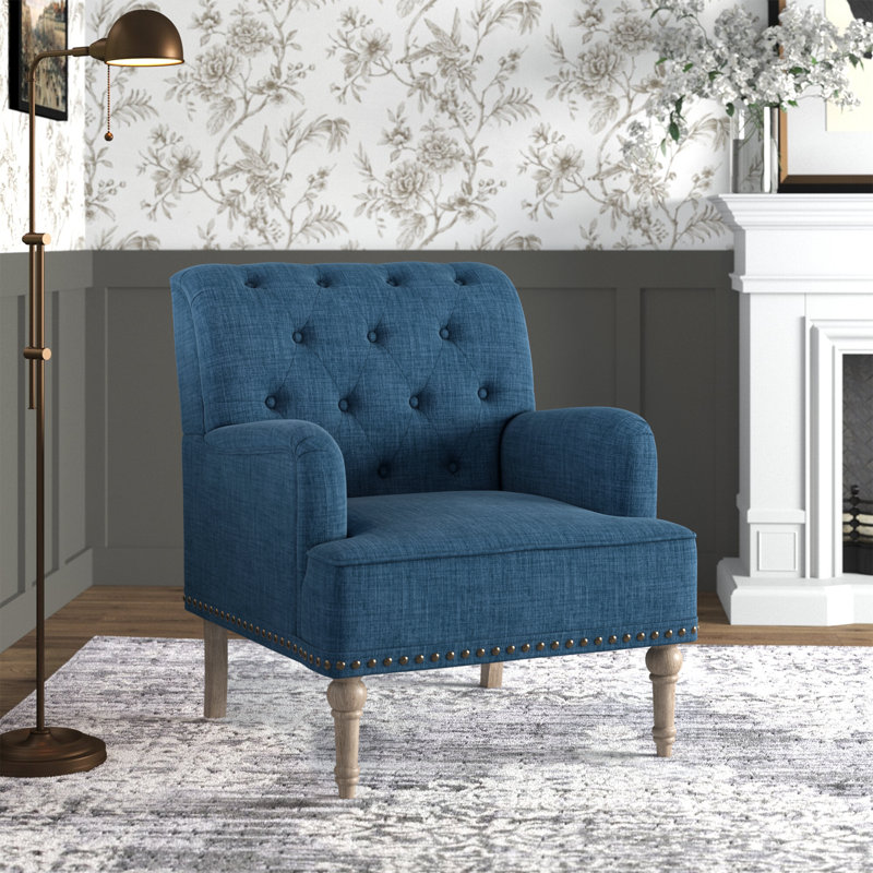 Fauteuil Wilkey, Mélange de polyester bleu marine