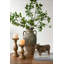 Vase en terre cuite 8,7 x 8,7 x 15,7 po avec fini vert vieilli