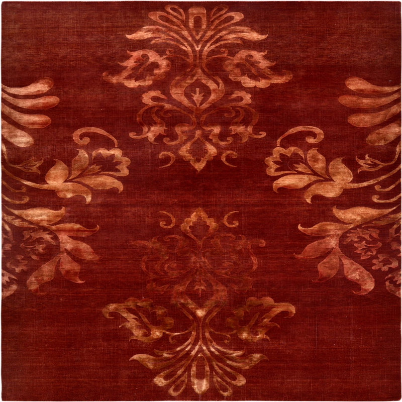 Tapis oriental rouge Laurentius, Carré 3 pi