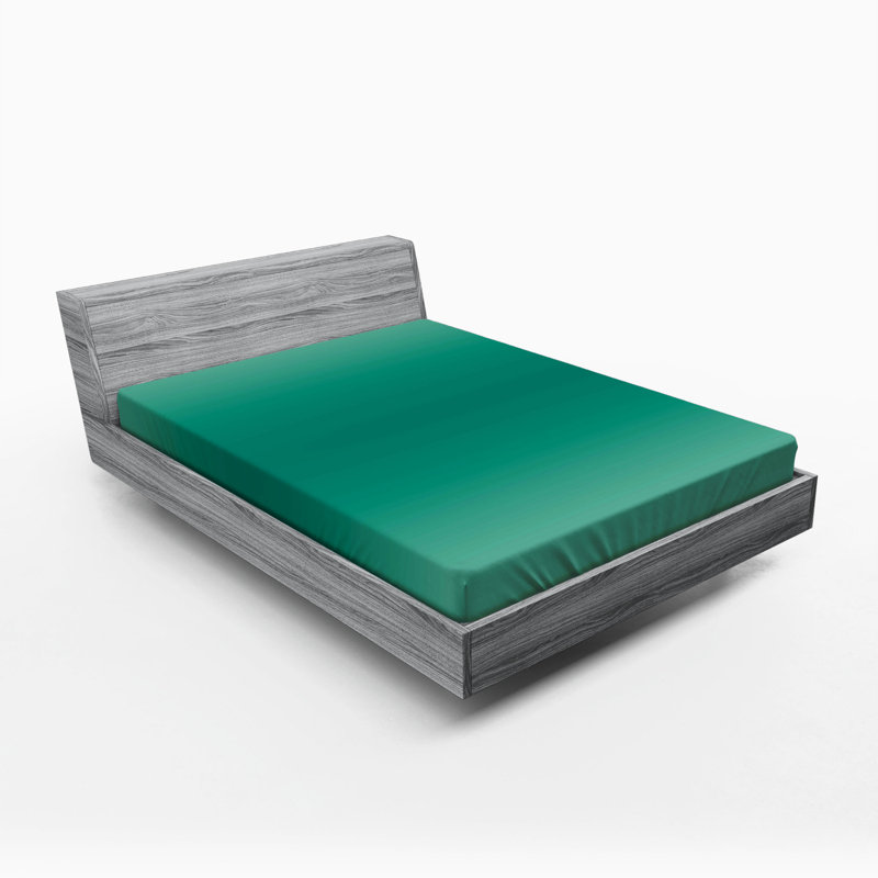 Microfiber Fitted Sheet, Queen Fitted Sheet, Teal Ombre