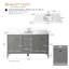 Ensemble de meuble-lavabo autoportant avec lavabo en marbre 60 po Lavallon-105275190-105275191