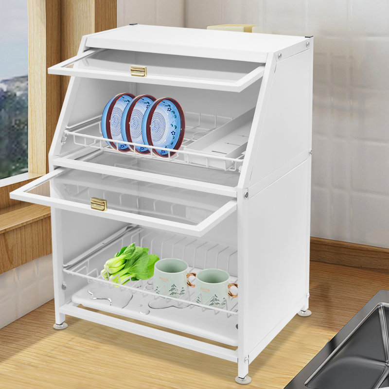 15.75*11.81*22.05In 2-Tier Dish Drying Rack, White