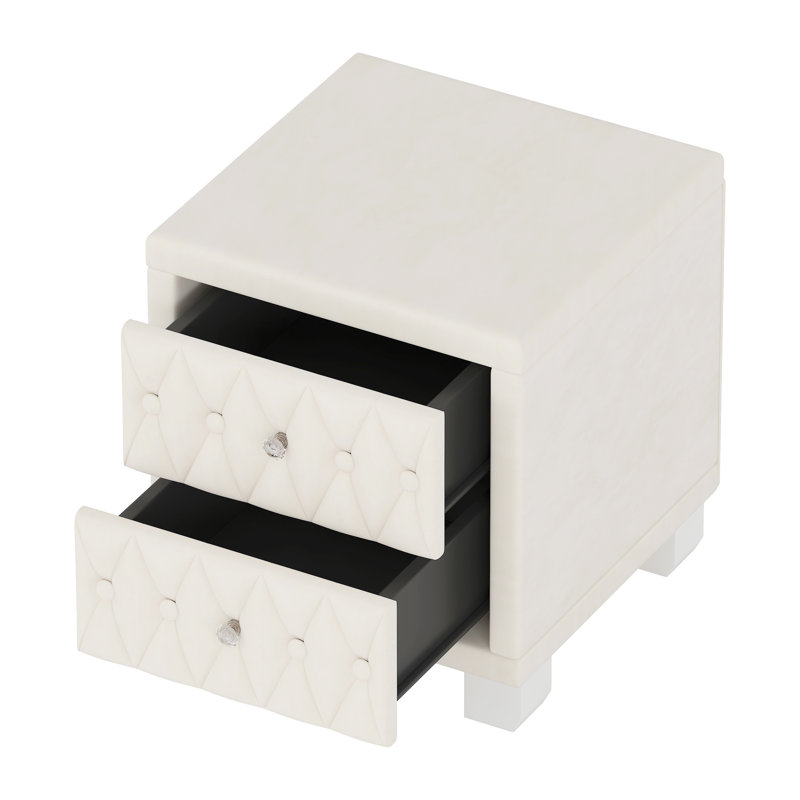 Table de chevet Velvet, Beige