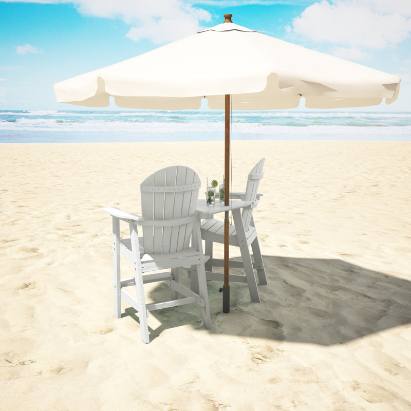 Chaise Adirondack d'extérieur en bois Bronya, Blanc