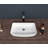 24"X15" White Ceramic Rectangular Vessel Bathroom Sink