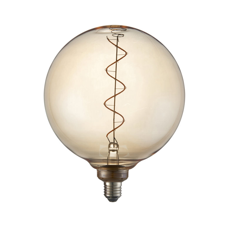 4W E27 ES XL Amber Globe LED Non-Dimmable Bulb - 320lm 2000K Warm White