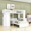 Lit superposé avec bureau, tablettes et tiroirs, garde-robe-119617994-119617996