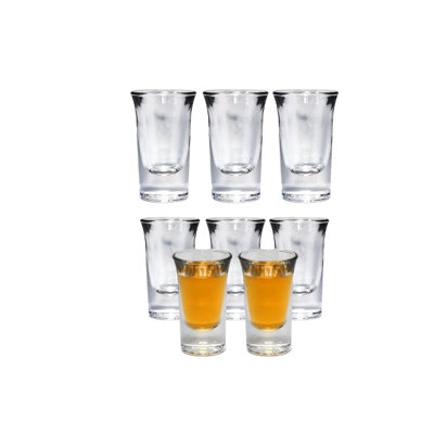  1Oz Shot Glass Set With Heavy Base, Tequila Shot Glasses, Clear Whiskey Shot Glasses For Liqueur Spirits, Shooter, Cocktail Pourer, Bar Party, And Housewarming Gift (6)