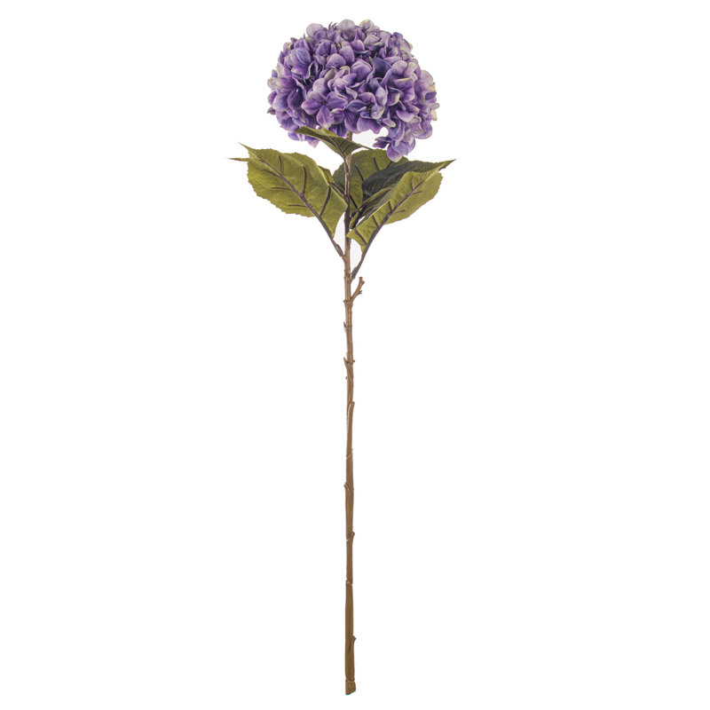 42" Hydrangea Stem, 42" H x 9.5" W x 15.5" D, Purple